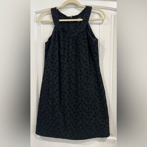J Crew Black Eyelet Sleeveless Mini dress Women’s Size 4